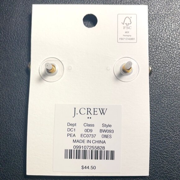 NWT Gold Pearl Bow Dangle Drop Earrings - Picture 5 of 6